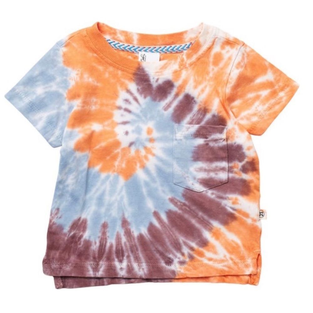 Sovereign Code Quest Boys Orange Blue Tie Dye Tee 24 Months New
